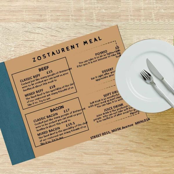 170gsm Silk Placemats