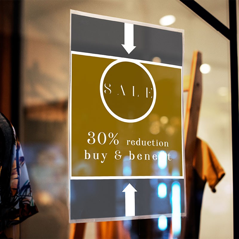 Square Cut Vinyl Window Stickers